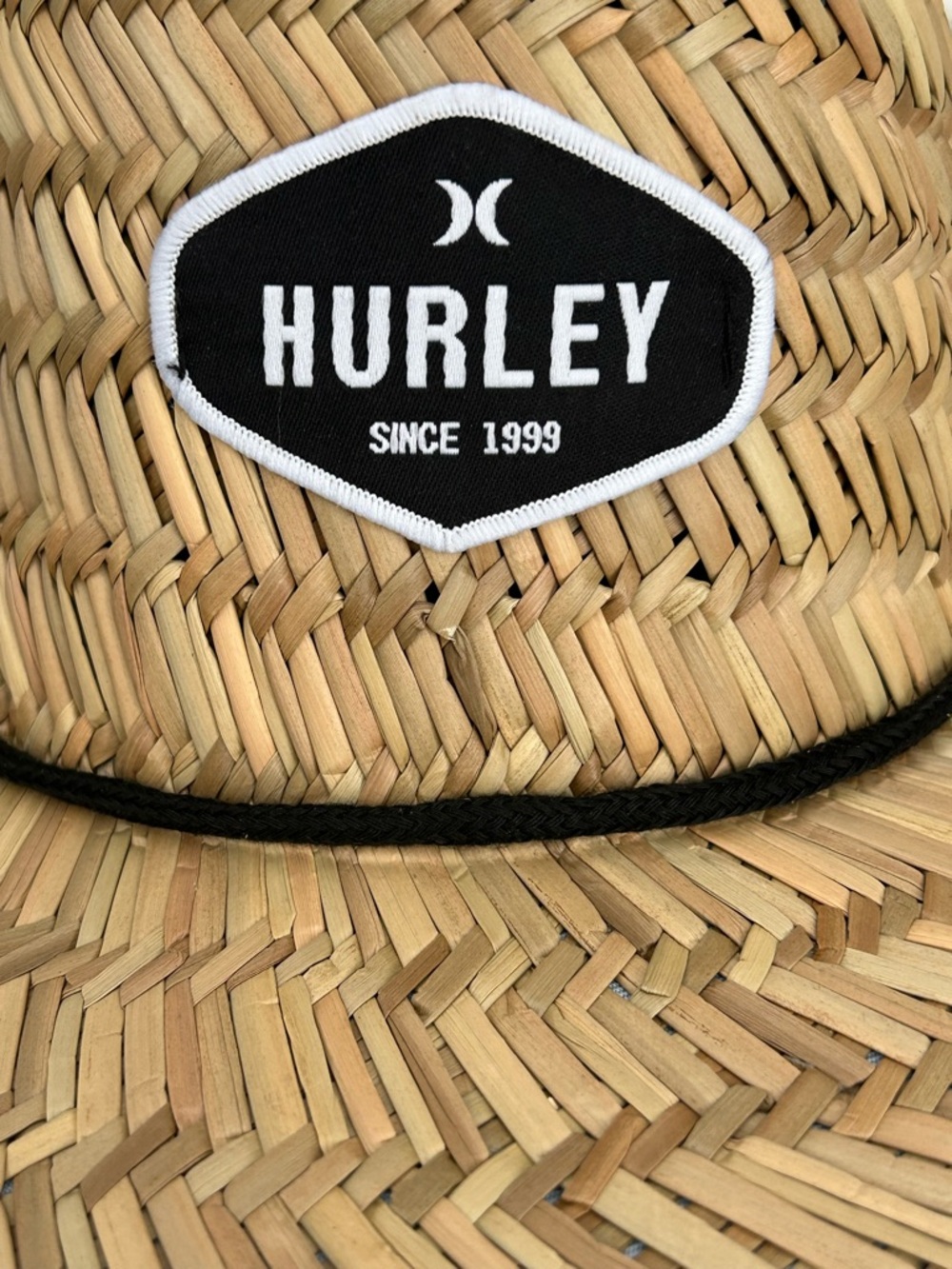 NWT Hurley Bayside Straw Lifeguard Hat Blue Wave Underside Brim OS Unisex Beach - Picture 5 of 10